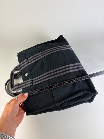 Vintage Hermes Net à Porter Cotton Tote Black Silver