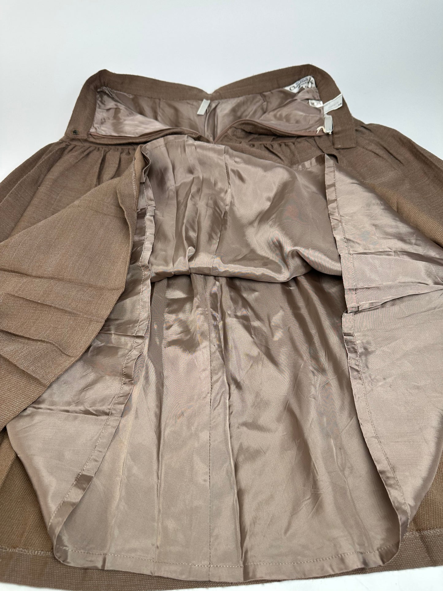 Vintage Dior Wool Skirt Brown M