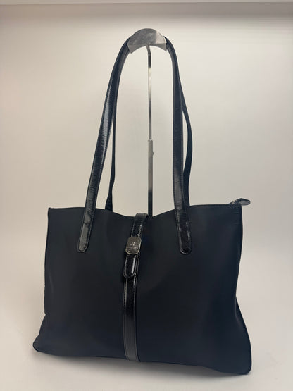 Sac Courreges vintage en cuir et polyester noir