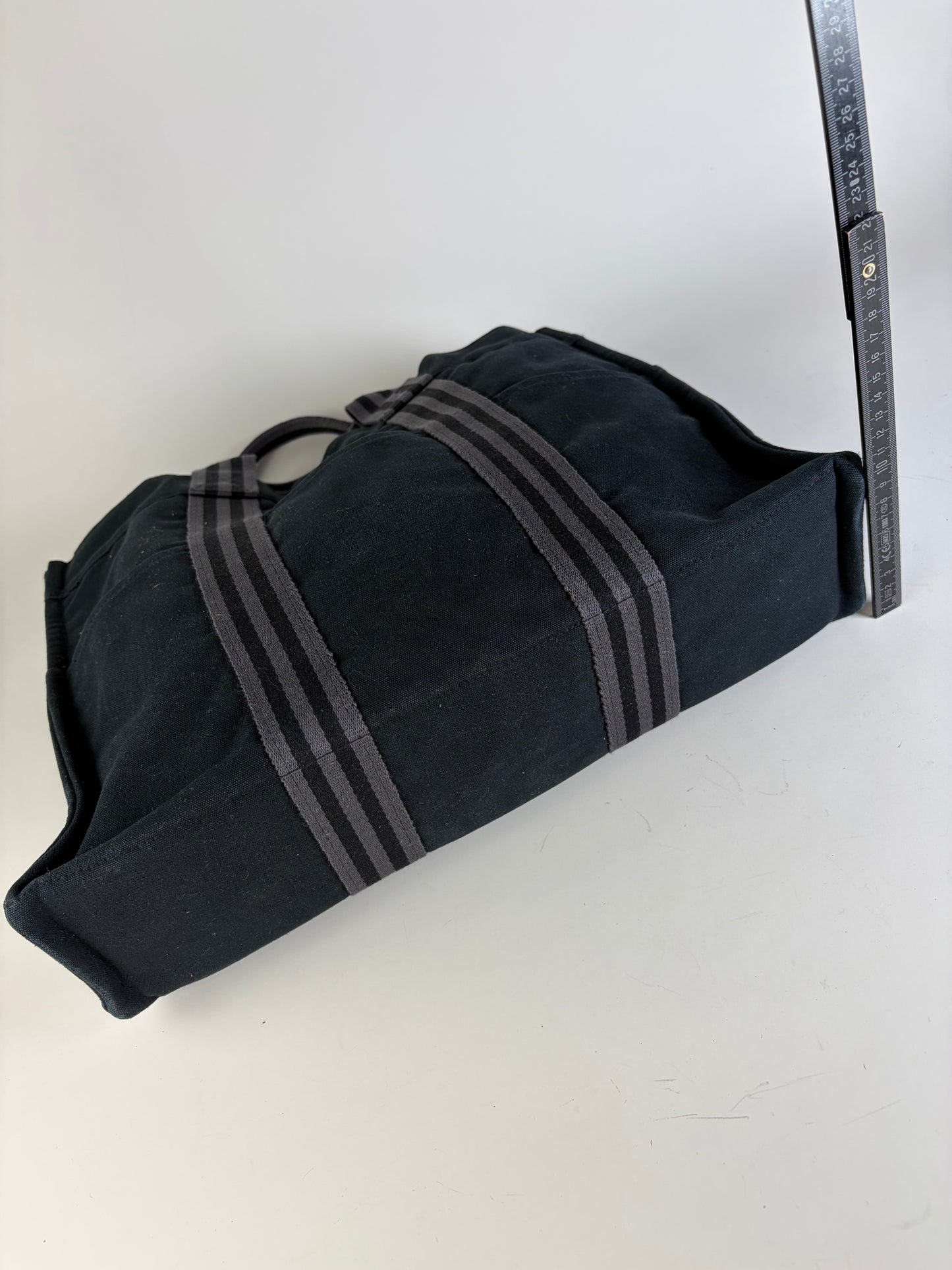 Vintage Hermes Net à Porter Cotton Tote Black Silver
