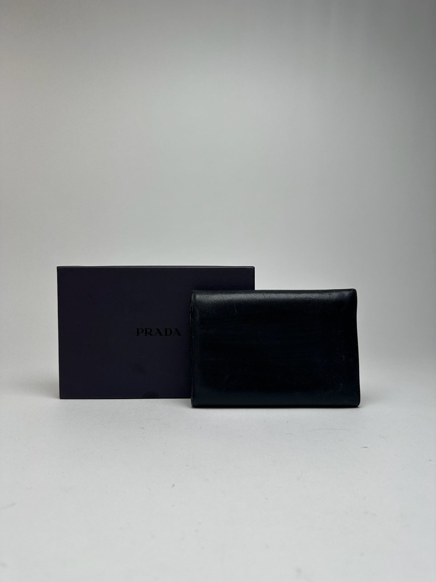Vintage Prada Leather Wallet Black