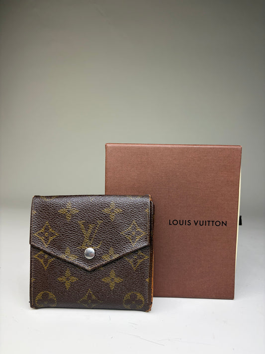 Vintage Louis Vuitton Monogram Canvas Bifold Wallet Brown