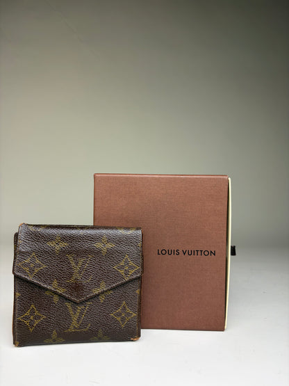 Vintage Louis Vuitton Monogram Canvas Bifold Wallet Brown