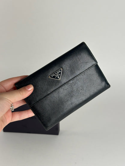 Vintage Prada Leather Wallet Black