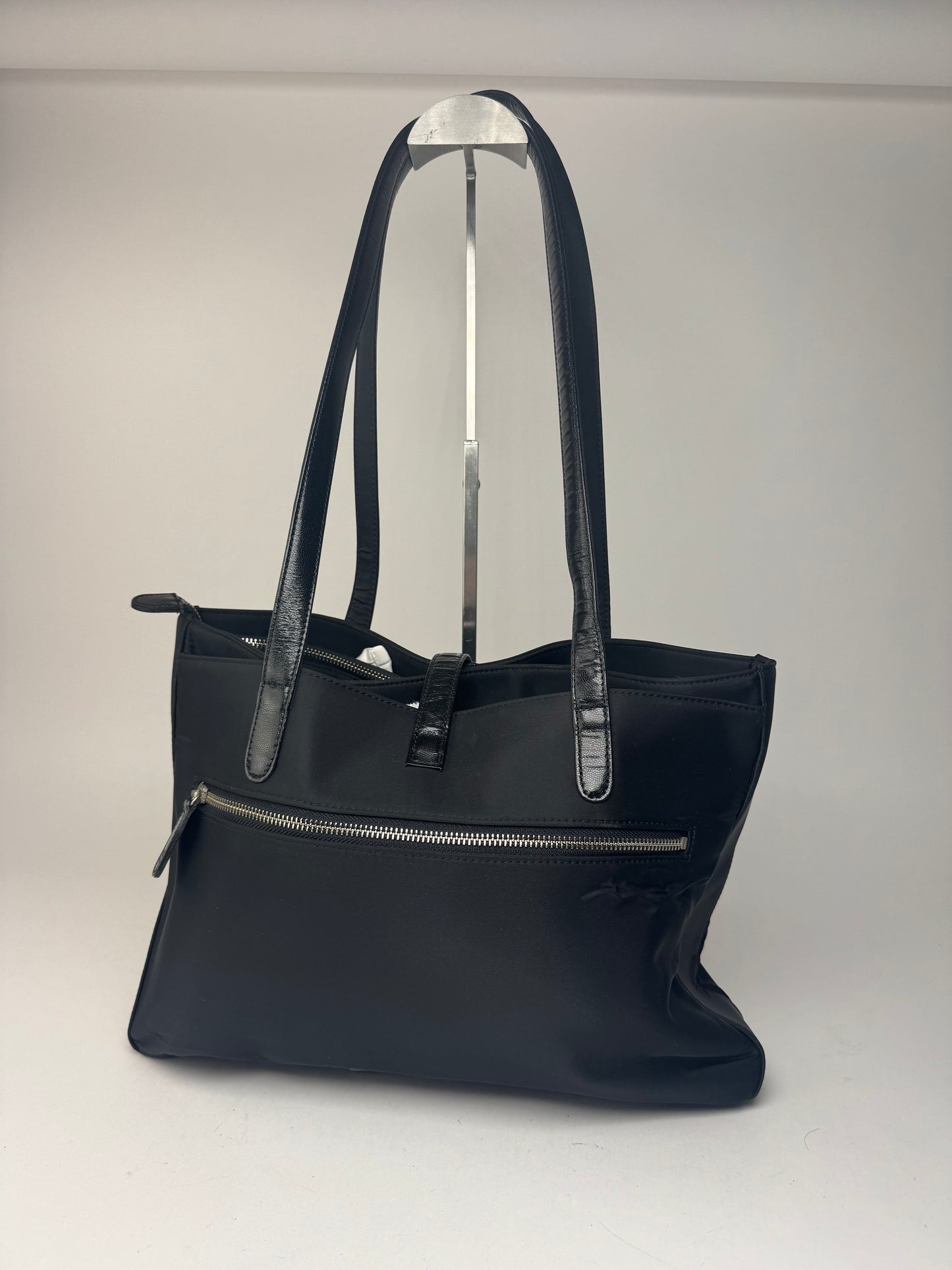 Sac Courreges vintage en cuir et polyester noir