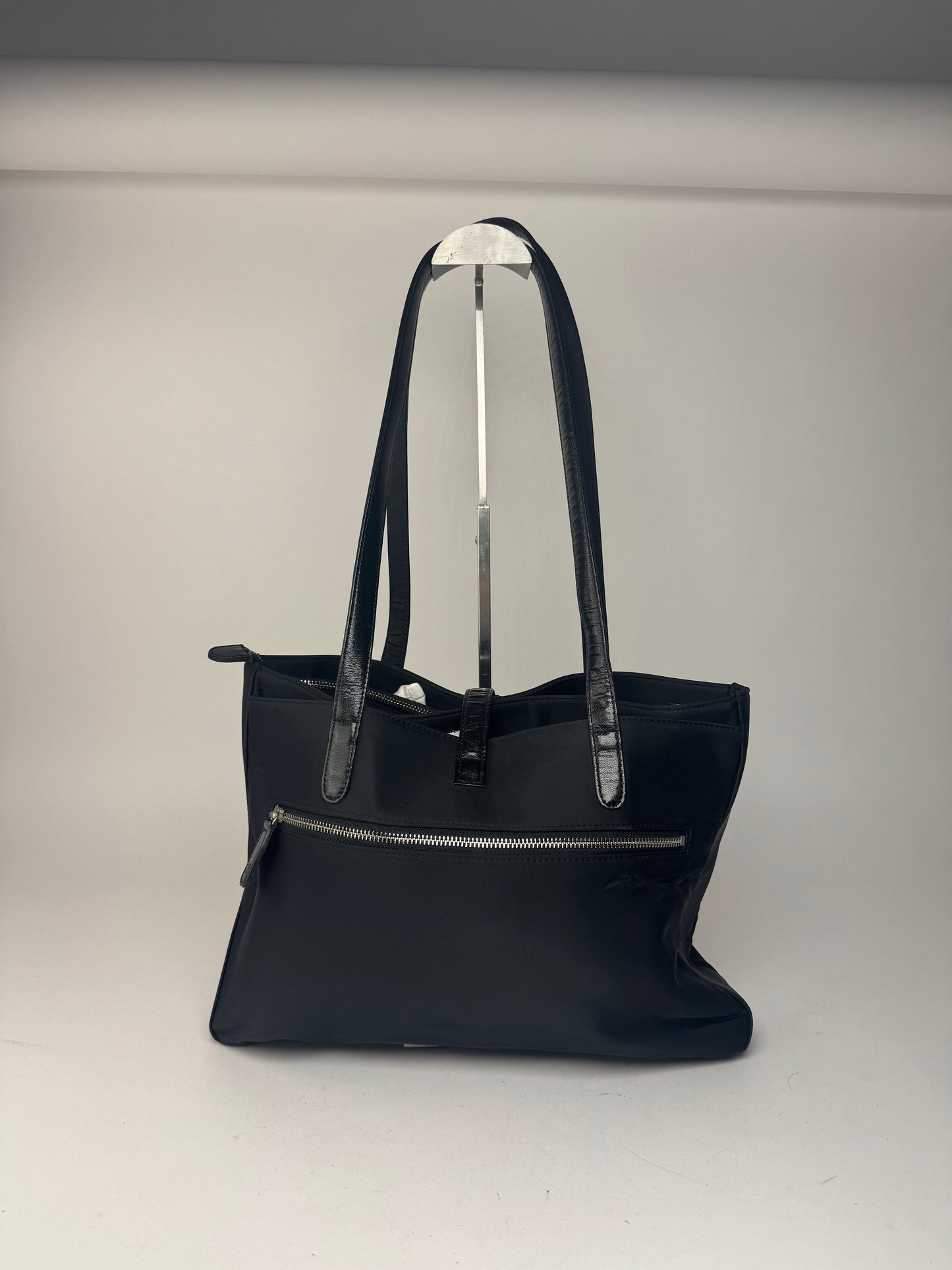 Sac Courreges vintage en cuir et polyester noir
