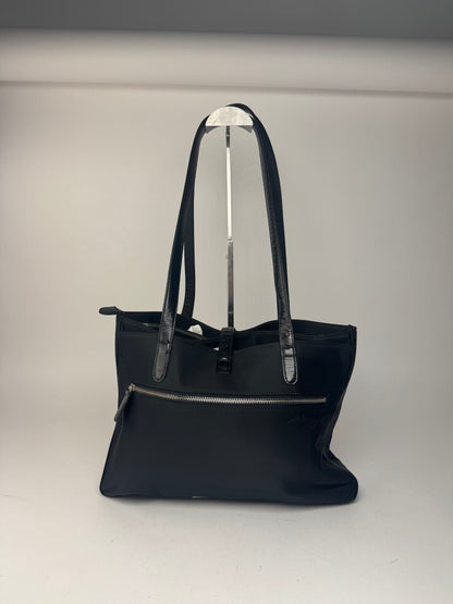 Sac Courreges vintage en cuir et polyester noir