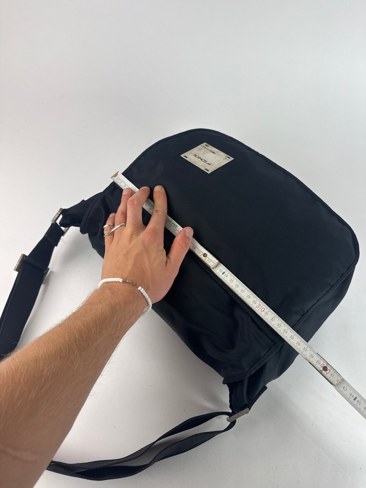 Vintage Fendi 2 Way Polyester Bag black