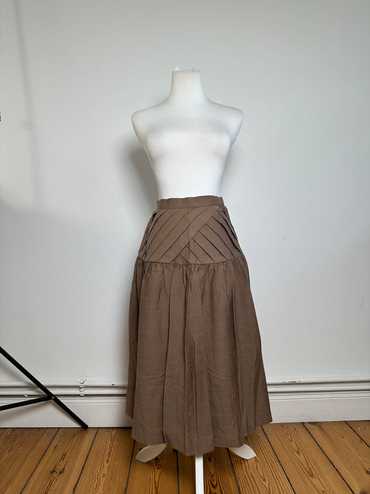 Vintage Dior Wool Skirt Brown M