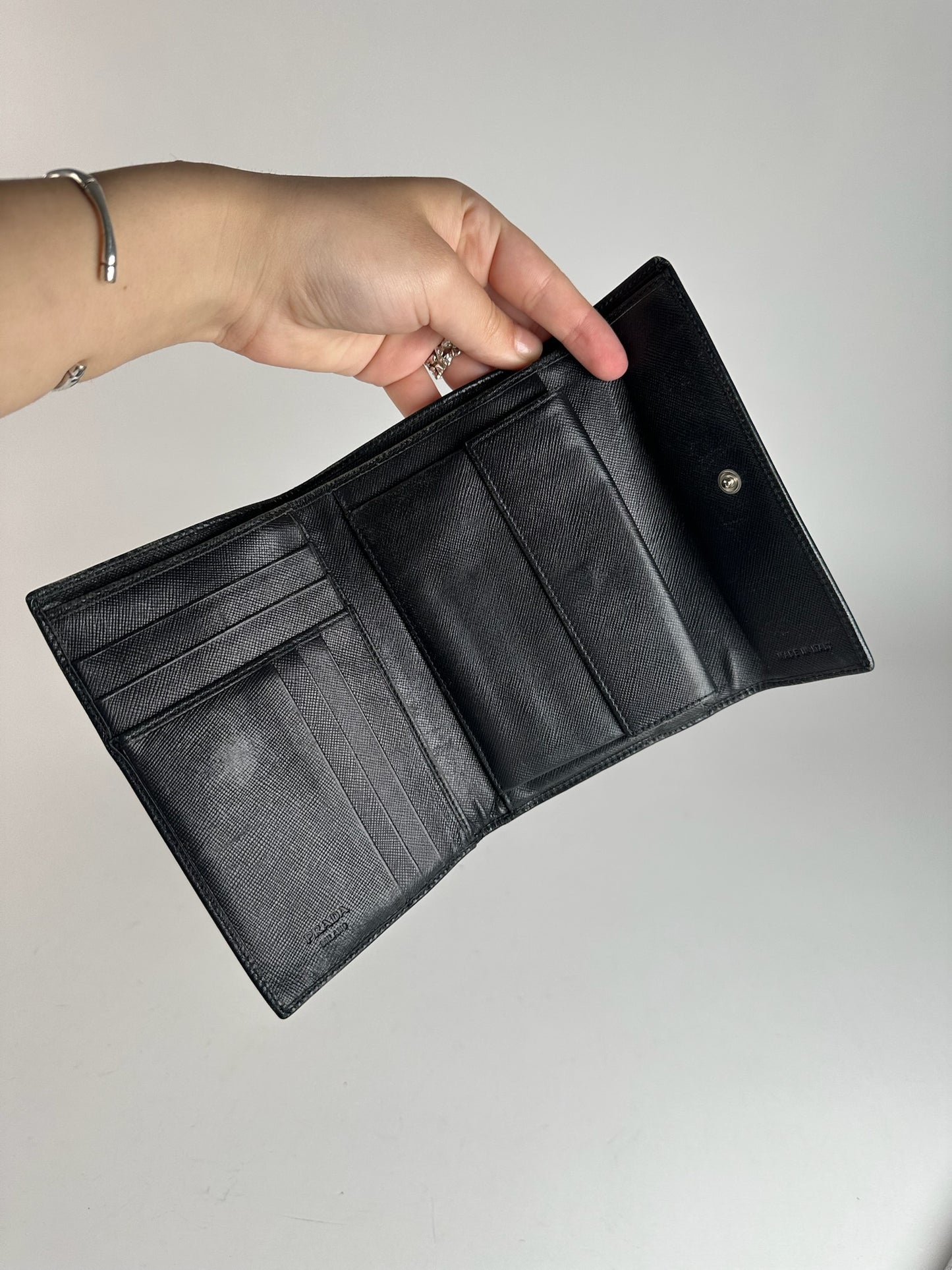 Vintage Prada Leather Wallet Black