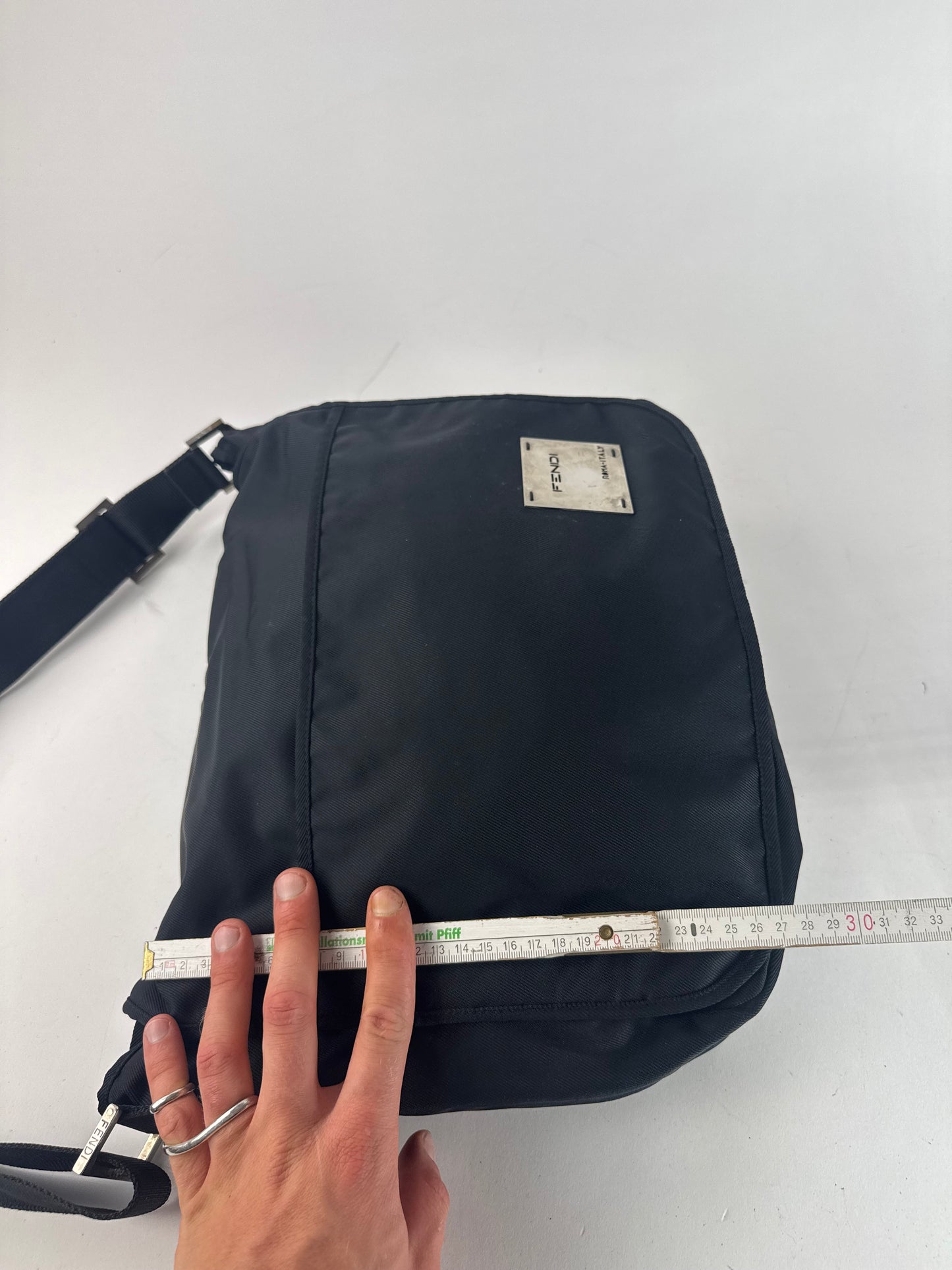 Vintage Fendi 2 Way Polyester Bag black