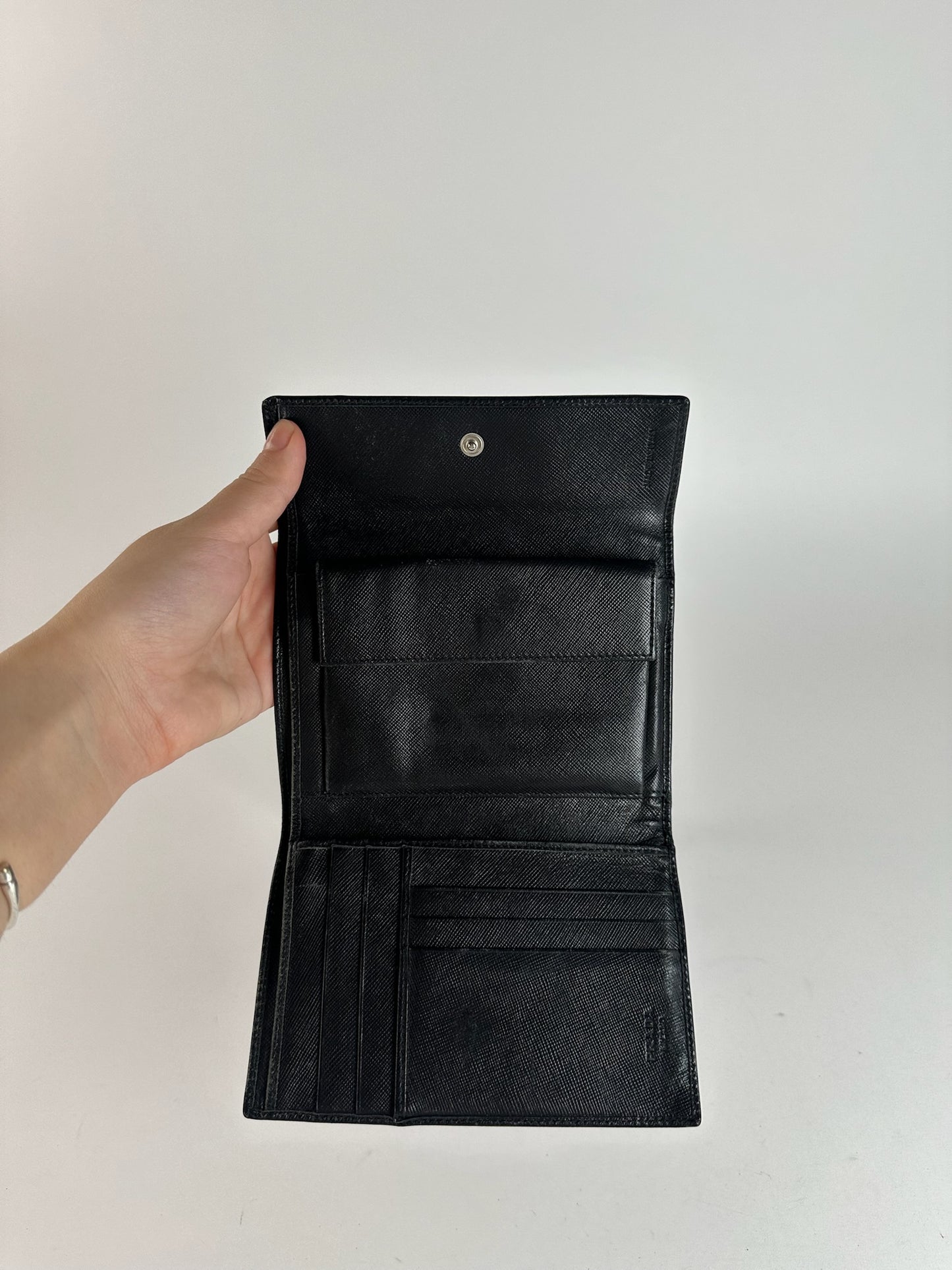 Vintage Prada Leather Wallet Black