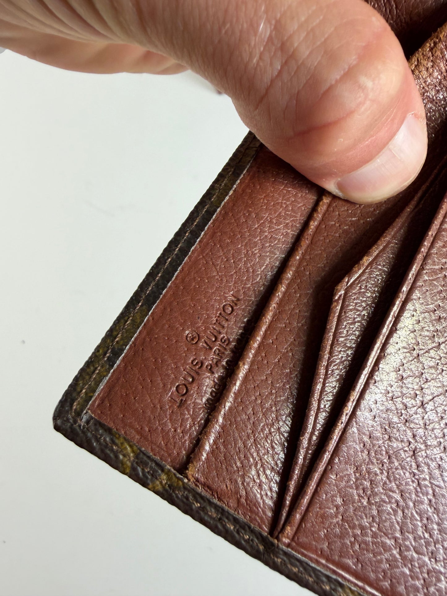 Vintage Louis Vuitton Monogram Canvas Bifold Wallet Brown