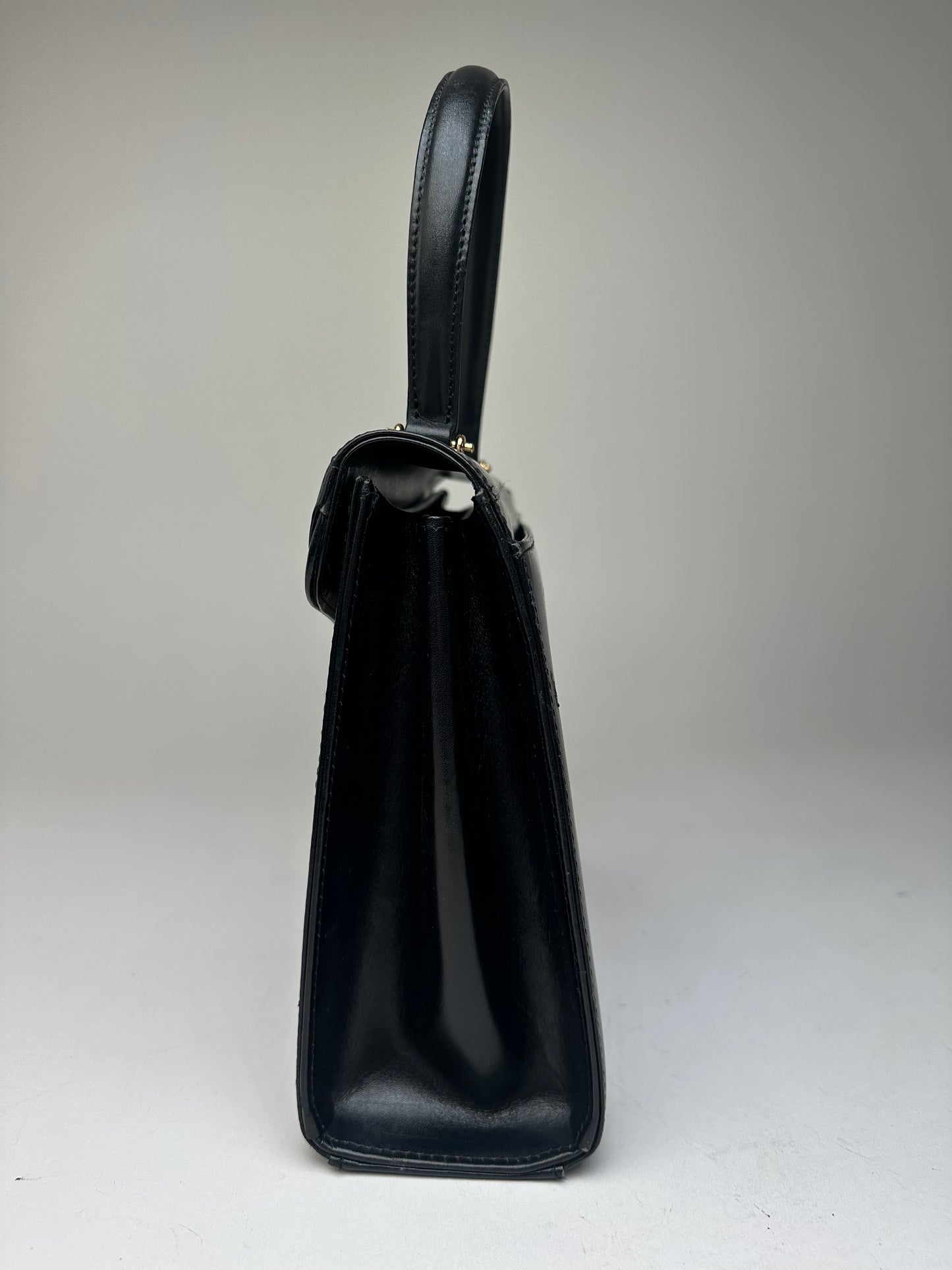 Vintage Givenchy Smooth Handbag Black Flap