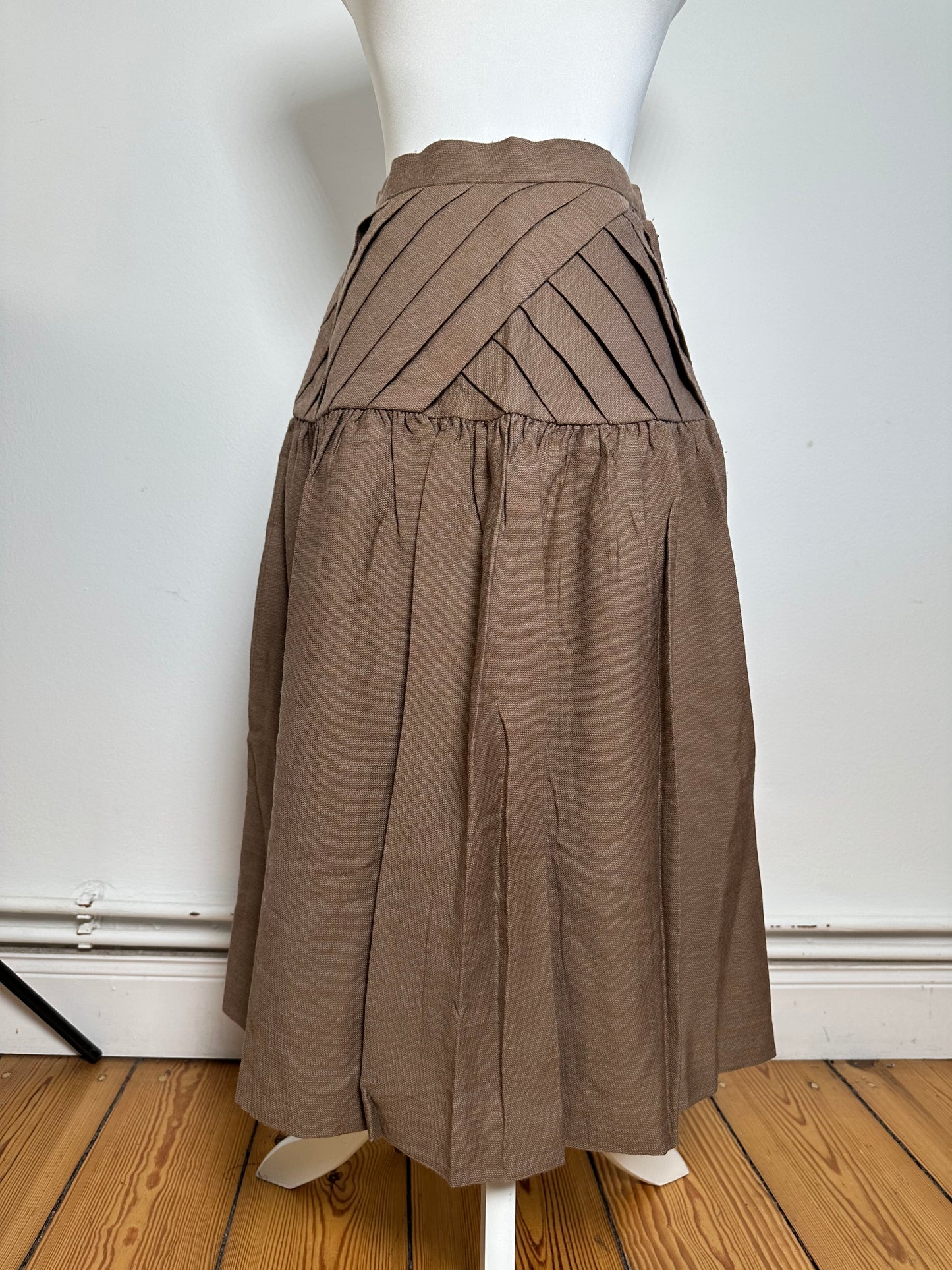 Vintage Dior Wool Skirt Brown M
