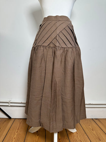 Vintage Dior Wool Skirt Brown M
