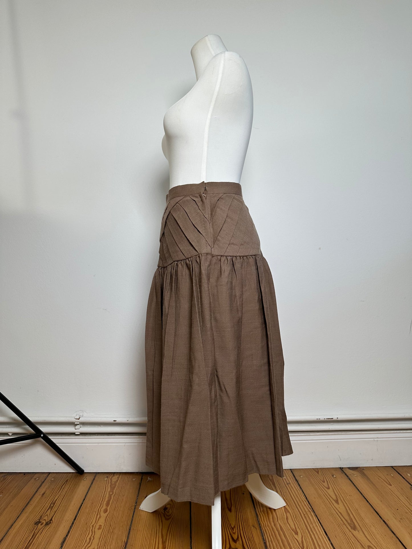 Vintage Dior Wool Skirt Brown M