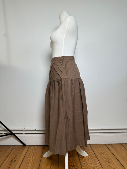 Vintage Dior Wool Skirt Brown M