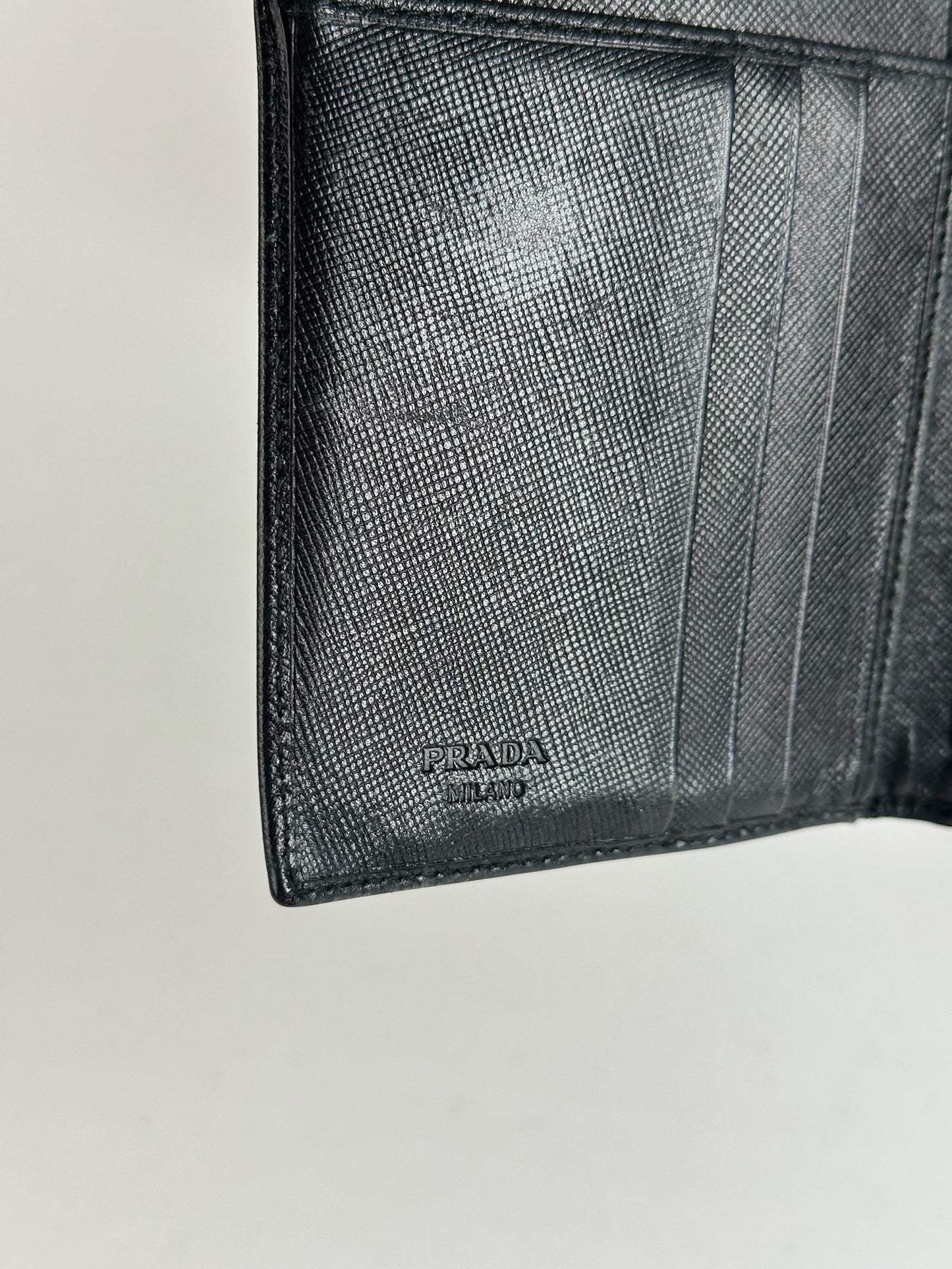 Vintage Prada Leather Wallet Black