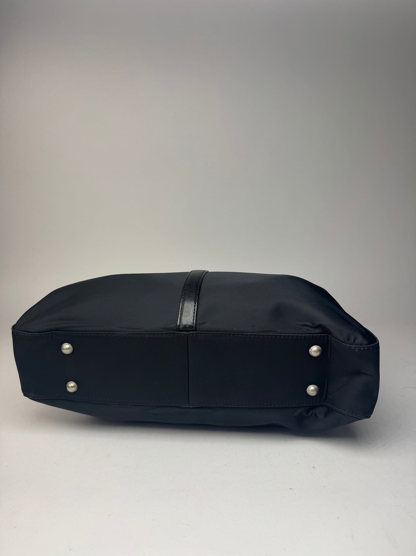 Sac Courreges vintage en cuir et polyester noir