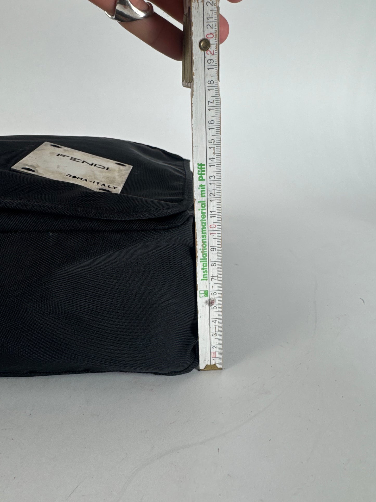 Vintage Fendi 2 Way Polyester Bag black