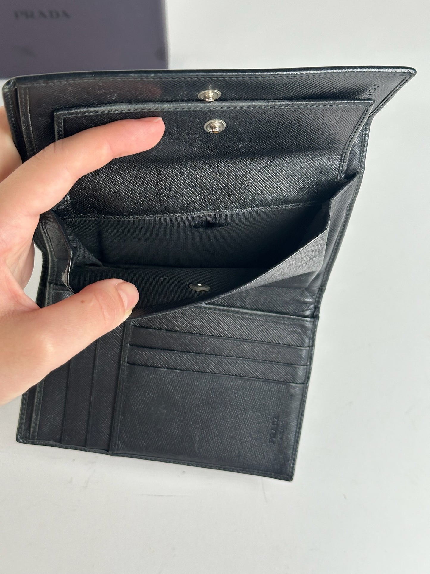 Vintage Prada Leather Wallet Black