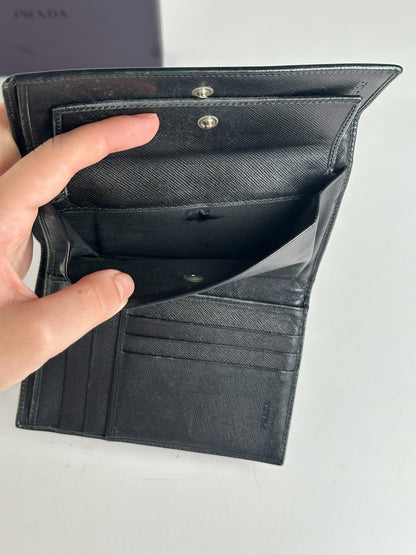 Vintage Prada Leather Wallet Black