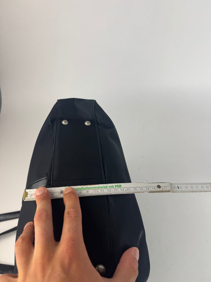 Sac Courreges vintage en cuir et polyester noir