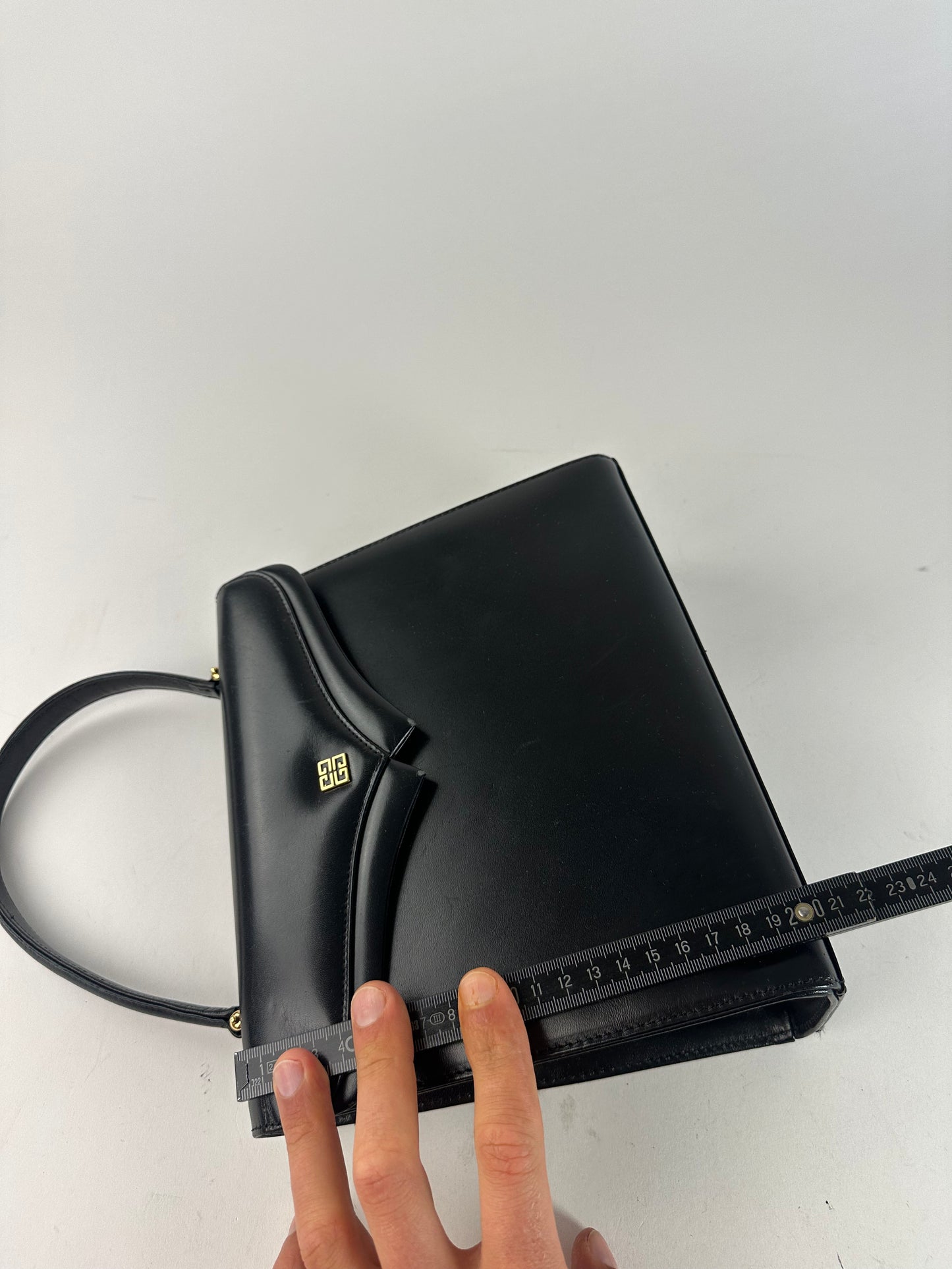 Vintage Givenchy Smooth Handbag Black Flap