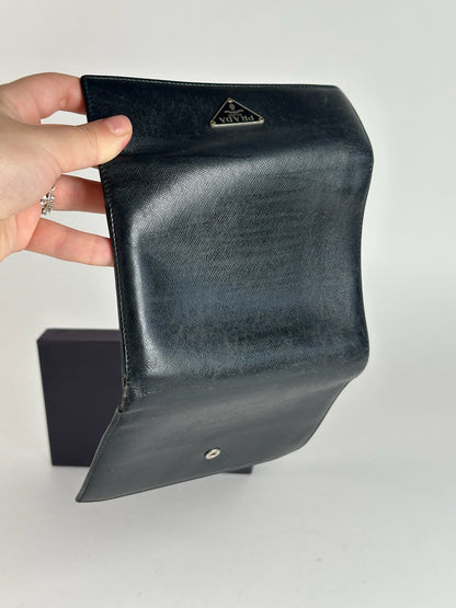 Vintage Prada Leather Wallet Black