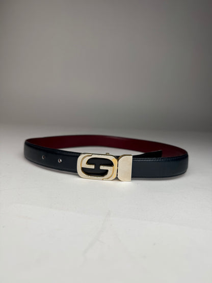 Vintage Gucci Leather Belt Black Purple