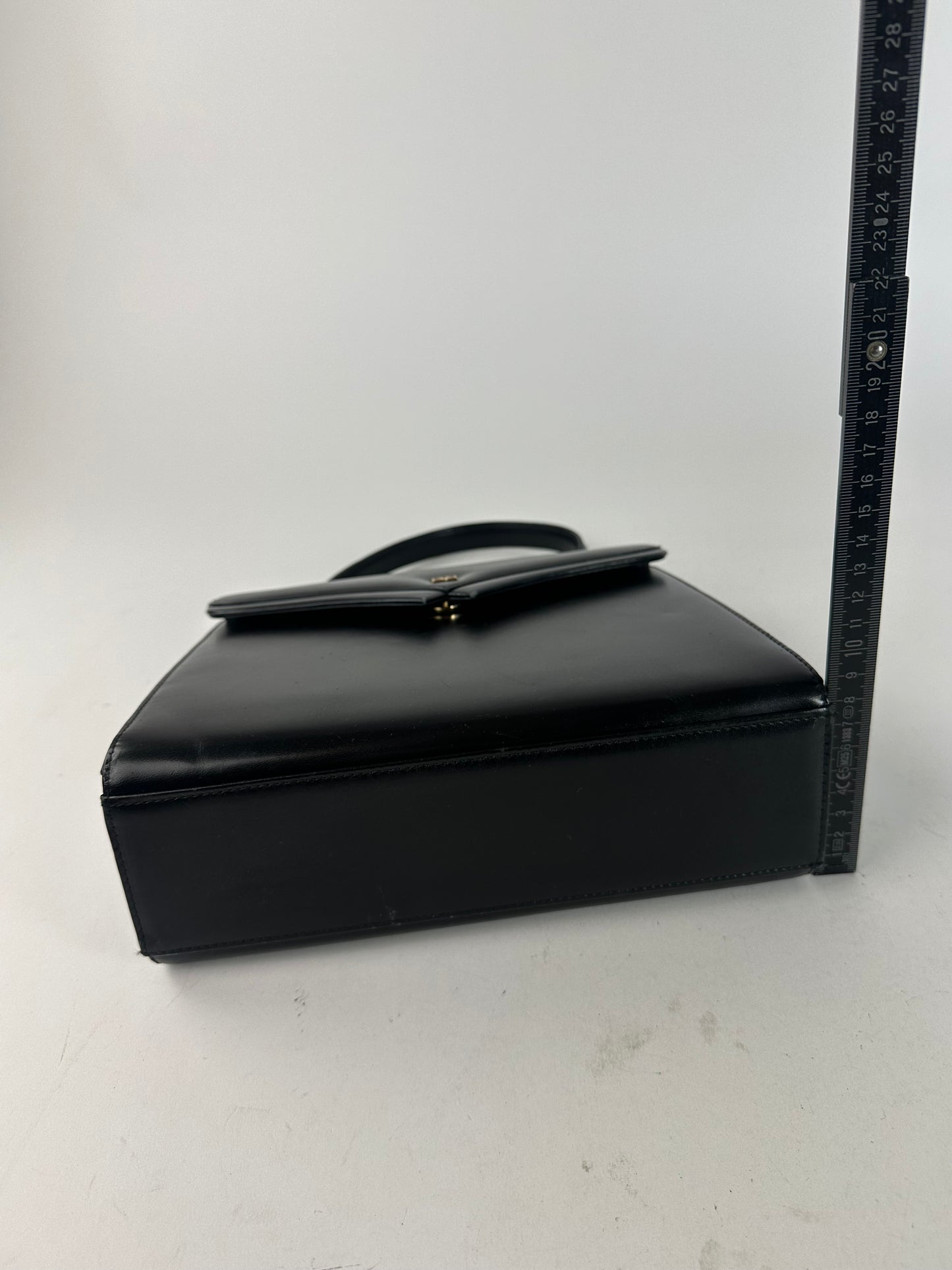 Vintage Givenchy Smooth Handbag Black Flap