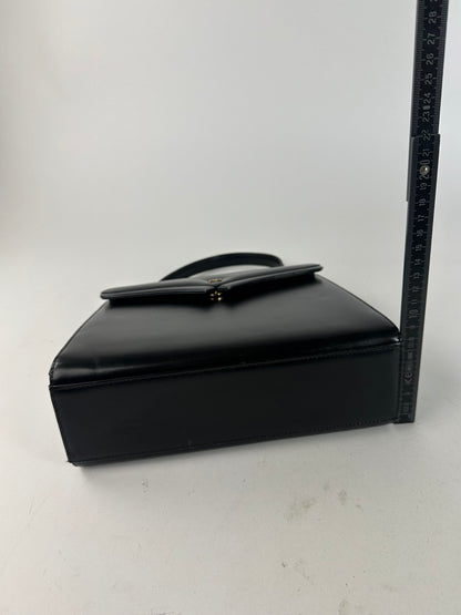 Vintage Givenchy Smooth Handbag Black Flap