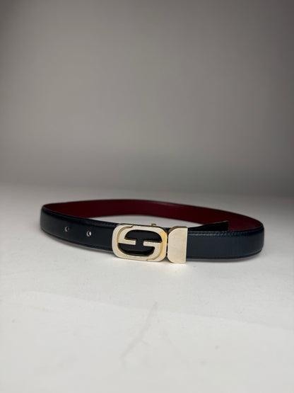 Vintage Gucci Leather Belt Black Purple