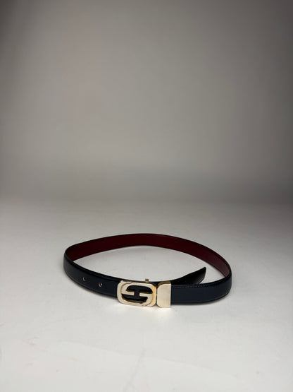 Vintage Gucci Leather Belt Black Purple