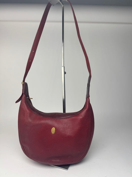 Vintage Cartier Leather shoulder bag burgundy