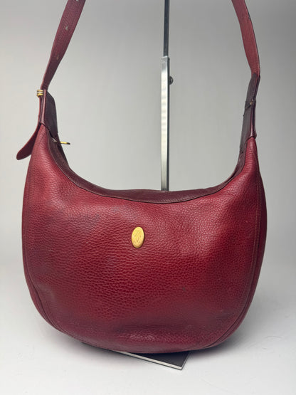 Vintage Cartier Leather shoulder bag burgundy