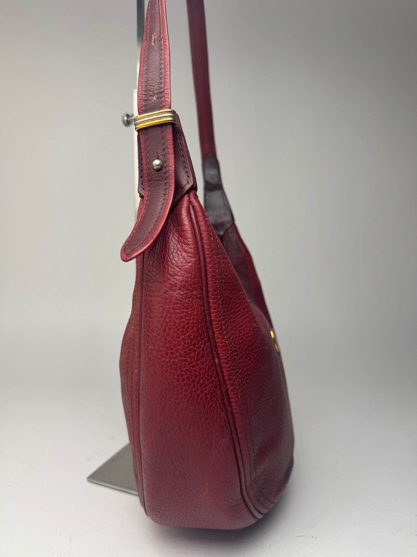 Vintage Cartier Leather shoulder bag burgundy
