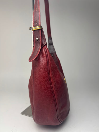 Vintage Cartier Leather shoulder bag burgundy