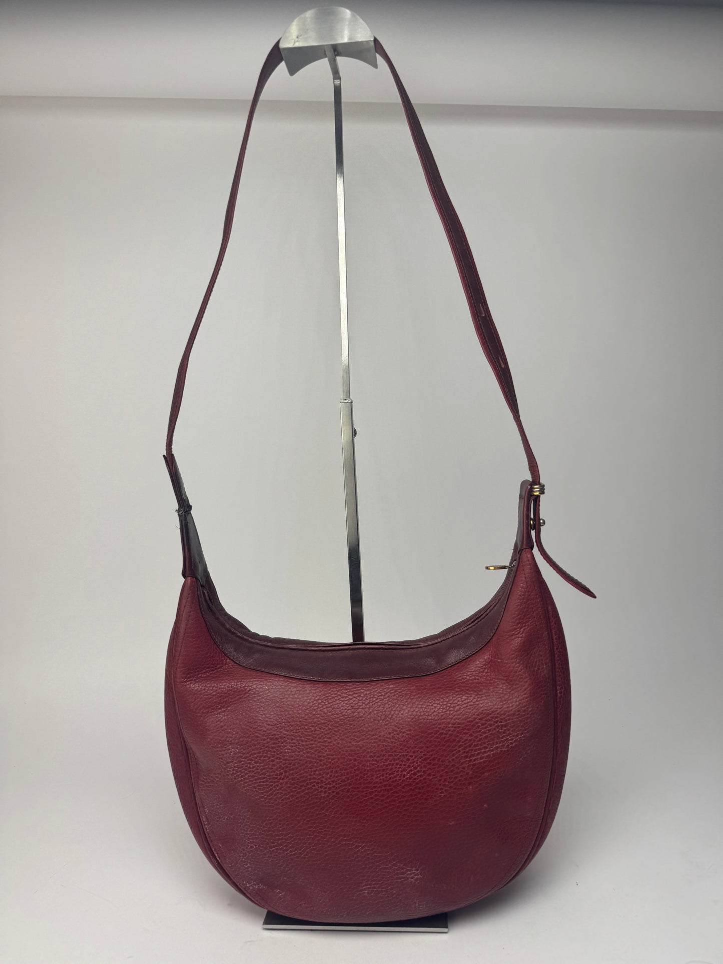 Vintage Cartier Leather shoulder bag burgundy