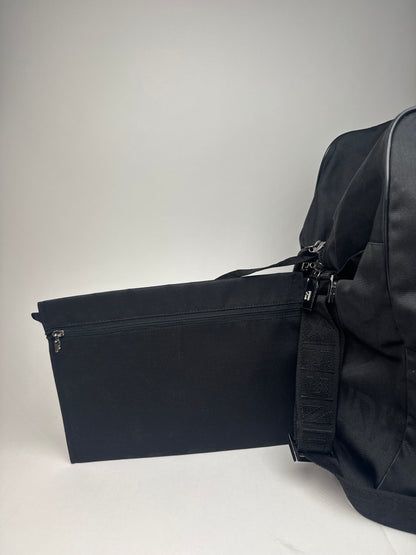 Vintage Fendi Polyester 2Way Duffel Bag Black