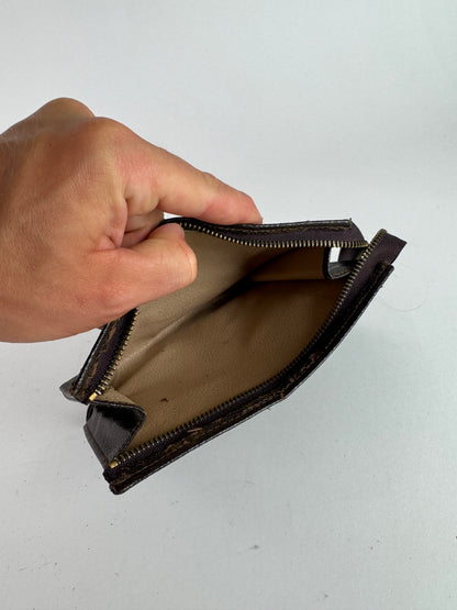 Vintage Louis Vuitton Monogram Leather Clutch brown