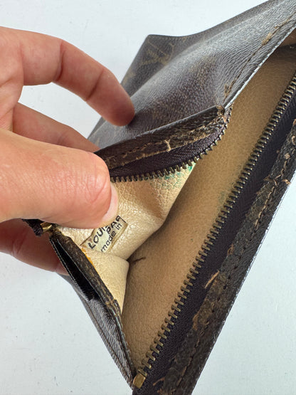 Vintage Louis Vuitton Monogram Leather Clutch brown