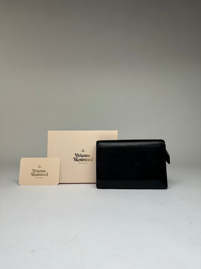 Vintage Vivienne Westwood Leather Bifold Wallet Black