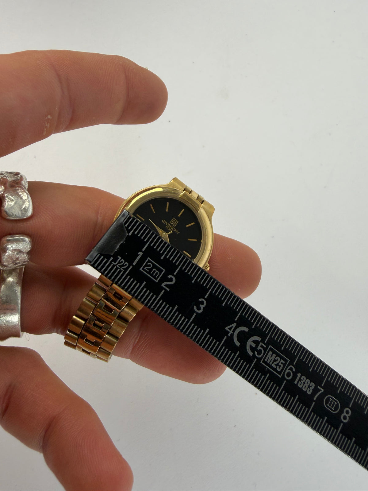 Vintage Givenchy 4G Bracelet Watch Gold Silver Black c. Late 1980s