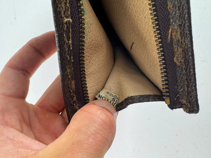 Vintage Louis Vuitton Monogram Leather Clutch brown