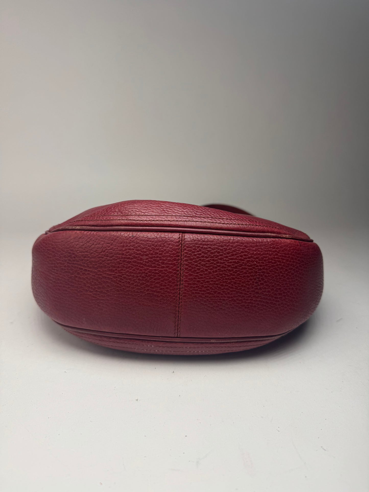 Vintage Cartier Leather shoulder bag burgundy