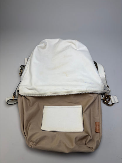 Vintage Chloe Grained Leather Shoulder Bag White Gold