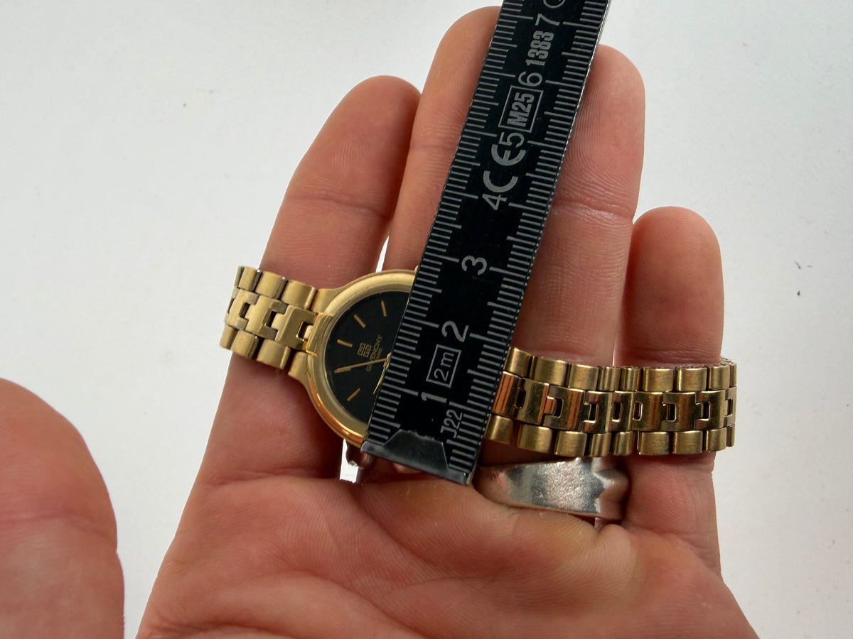 Vintage Givenchy 4G Bracelet Watch Gold Silver Black c. Late 1980s
