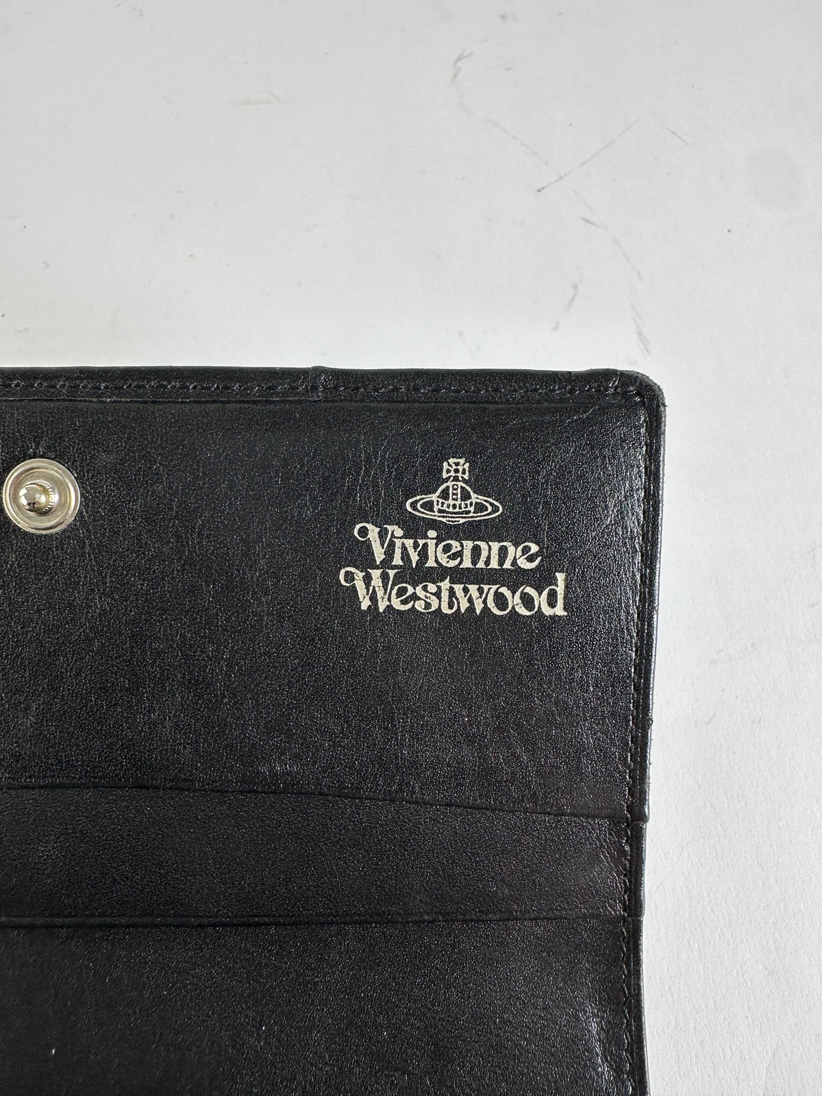 Vintage Vivienne Westwood Leather Bifold Wallet Black